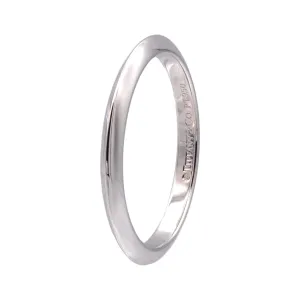 Vintage Tiffany & Co. Platinum Knife-Edge Wedding Band Ring