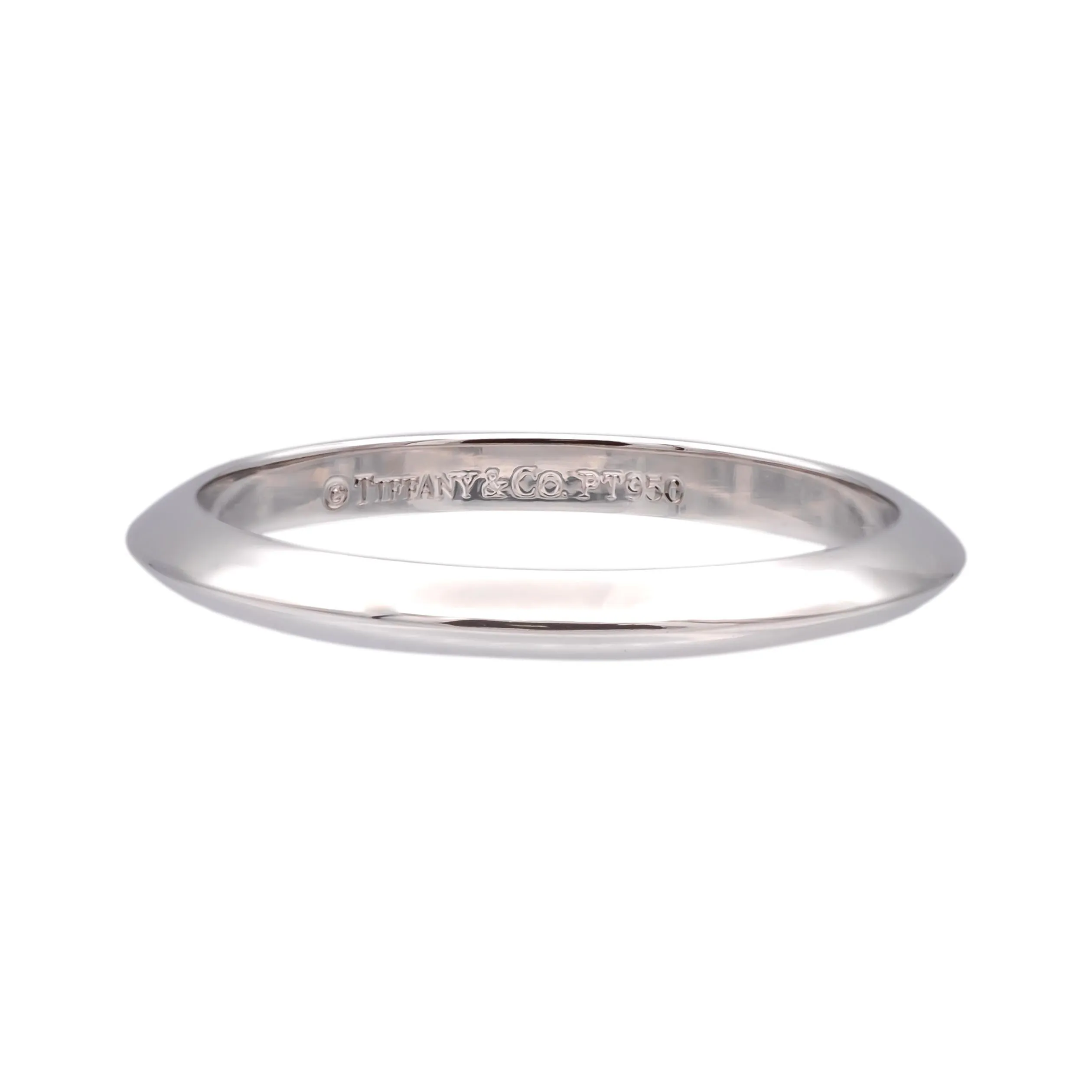Vintage Tiffany & Co. Platinum Knife-Edge Wedding Band Ring