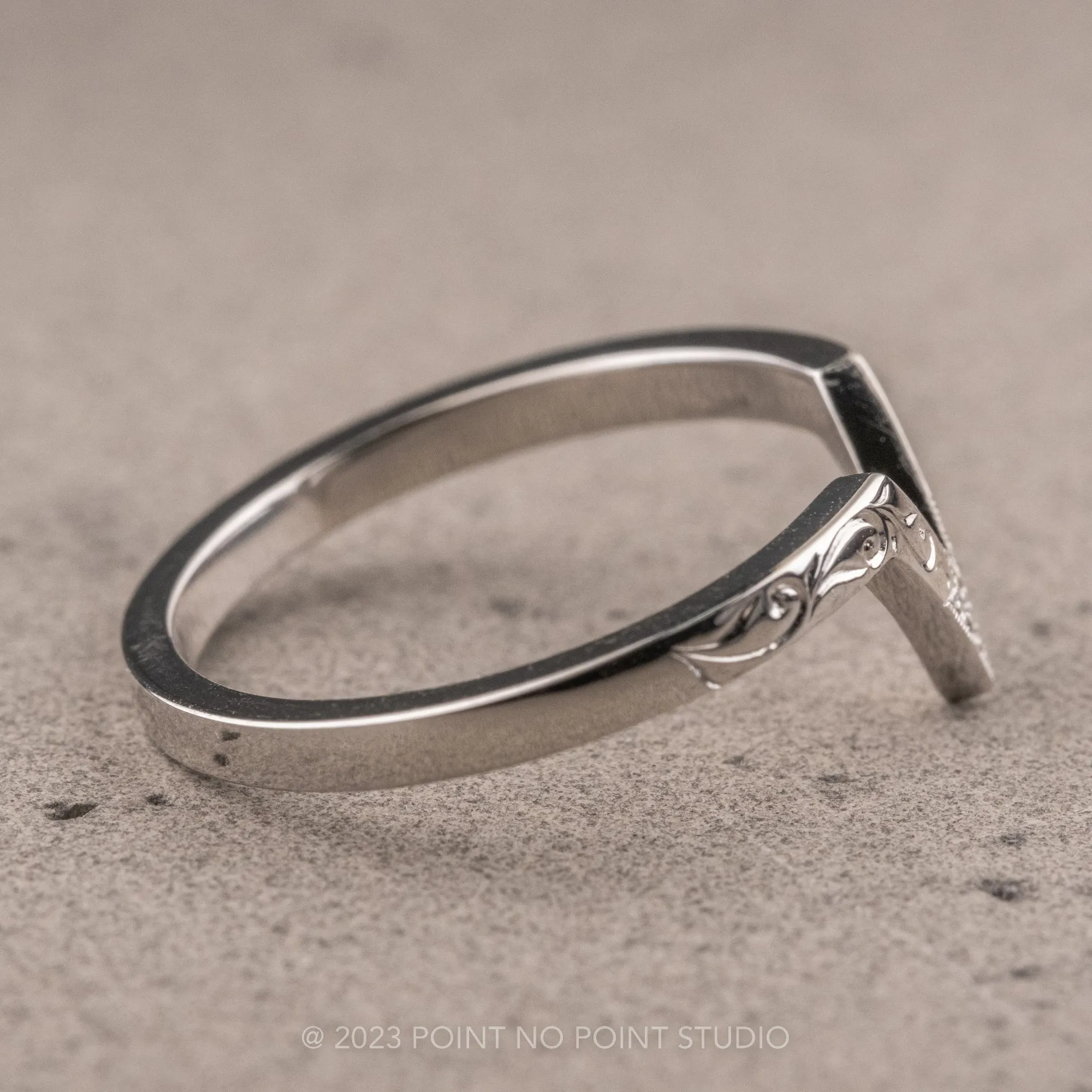 Vintage Victoria Diamond Wedding Band, Platinum