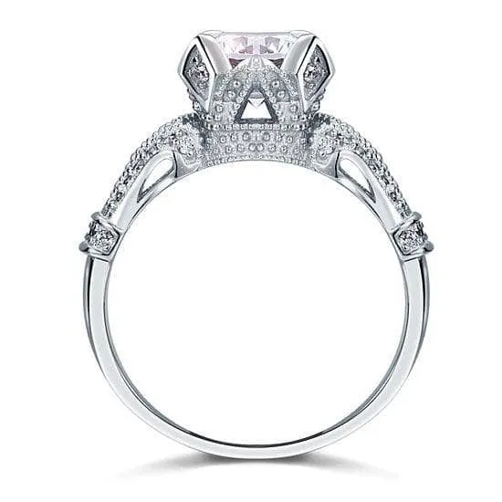 Vintage Victorian Style 2.0 Ct Diamond Wedding Engagement Ring