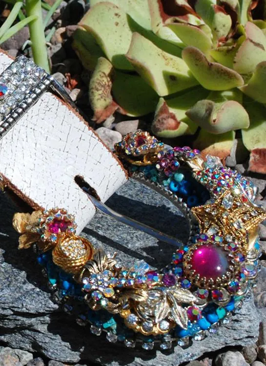 Vintage Zircon Buckle With Belt - LARGE