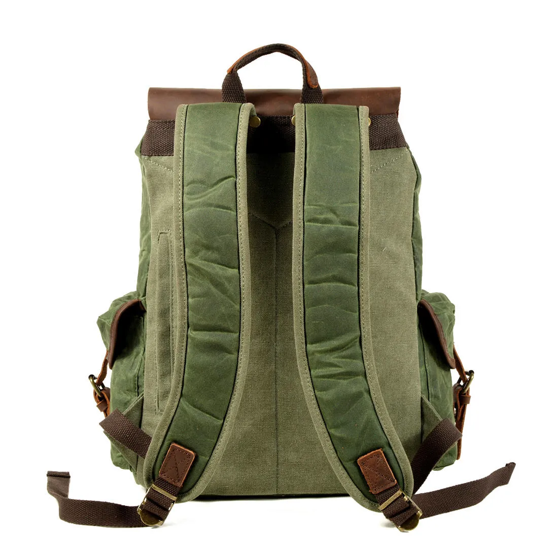 Waxed Canvas / Leather Backpack - OLYMPUS