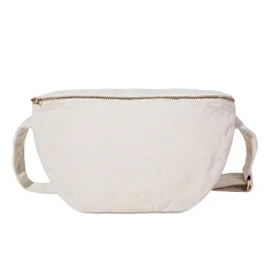 White Denim Jumbo Fanny Pack