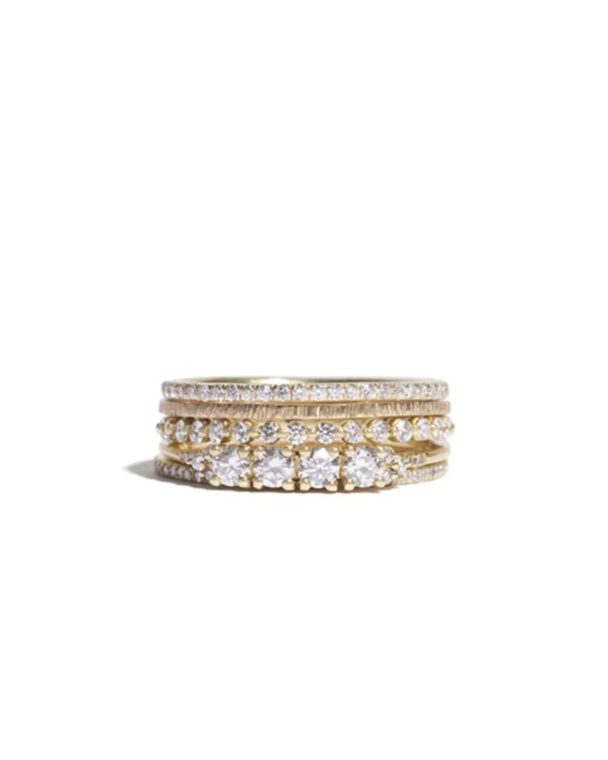 white diamond ophelia ring