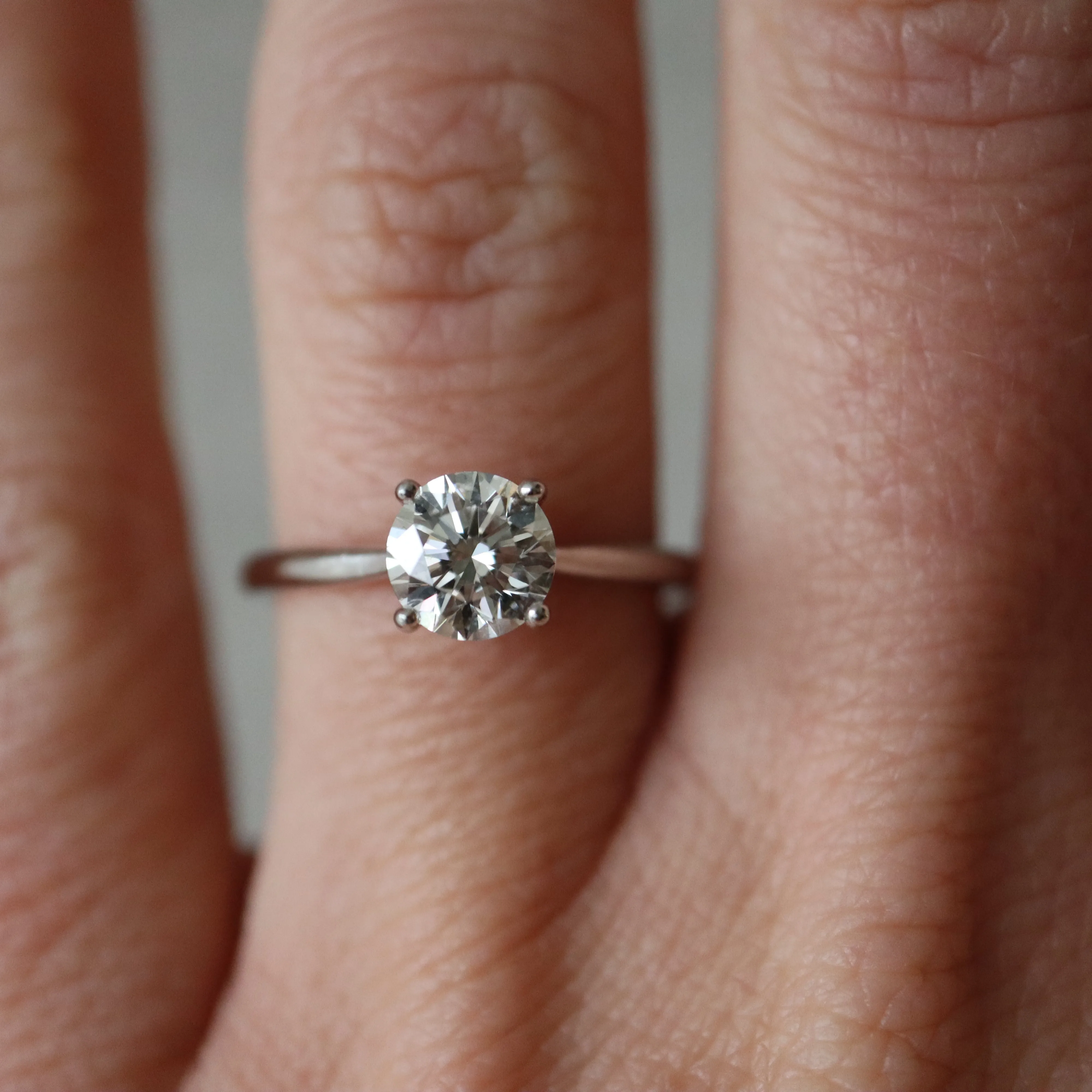 White Gold Solitaire Round Diamond Engagement Ring