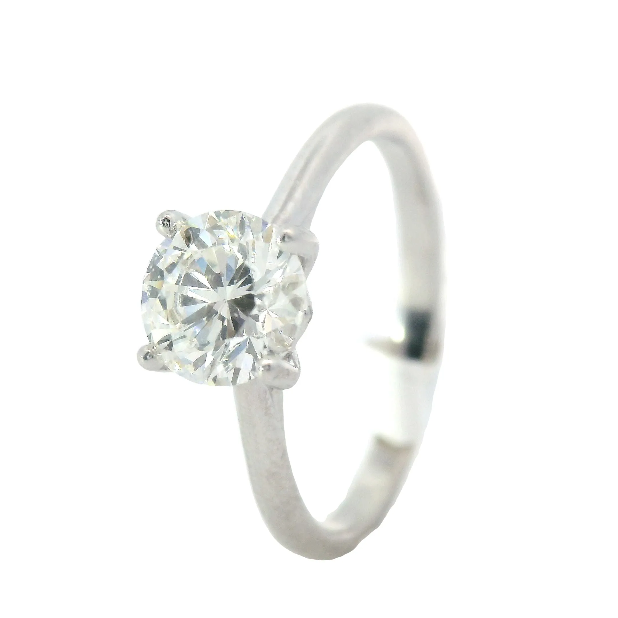 White Gold Solitaire Round Diamond Engagement Ring
