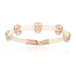 White Multi Skull Stingray with Rose Gold
