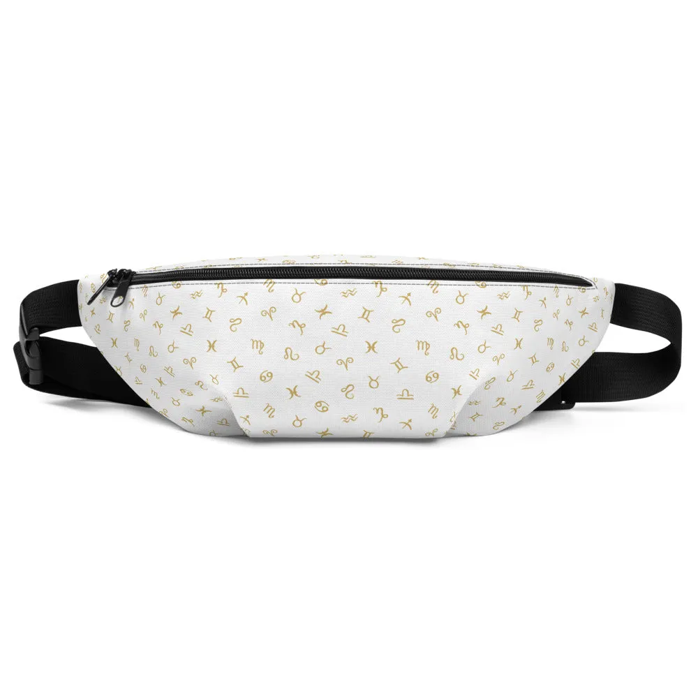 White Zodiac Fanny Pack