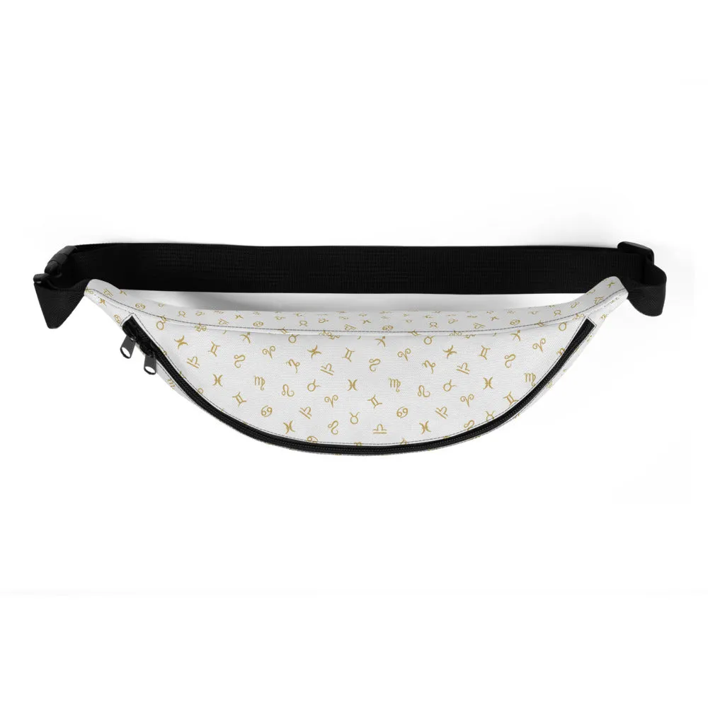 White Zodiac Fanny Pack