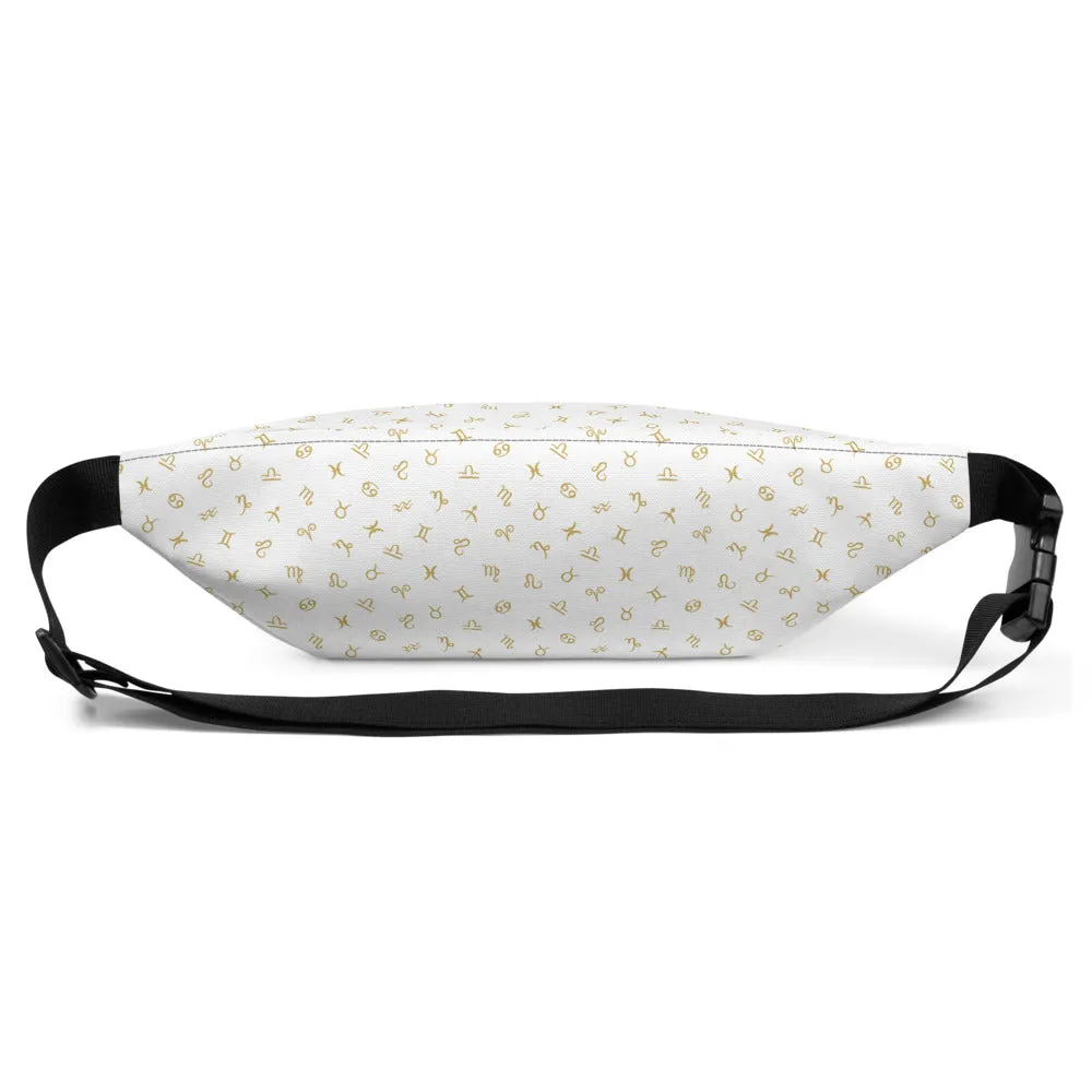 White Zodiac Fanny Pack
