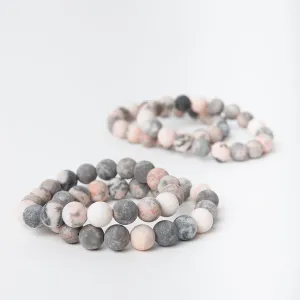 Wholesale Pink Zebra Jasper Bracelet