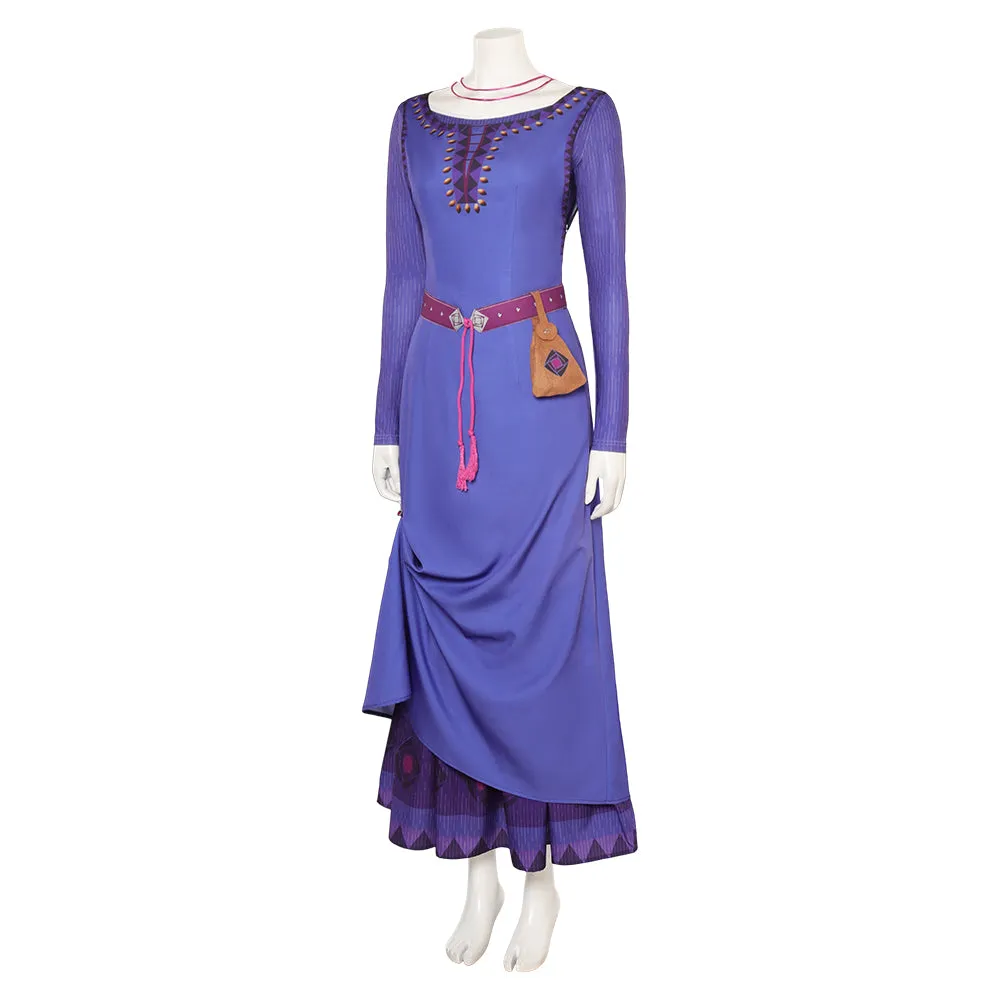 Wish Asha Cosplay Costume Dress Halloween Carnival Suit