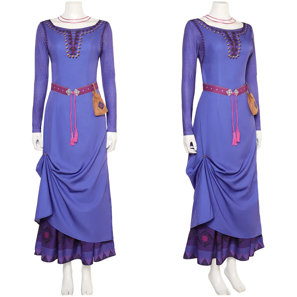 Wish Asha Cosplay Costume Dress Halloween Carnival Suit
