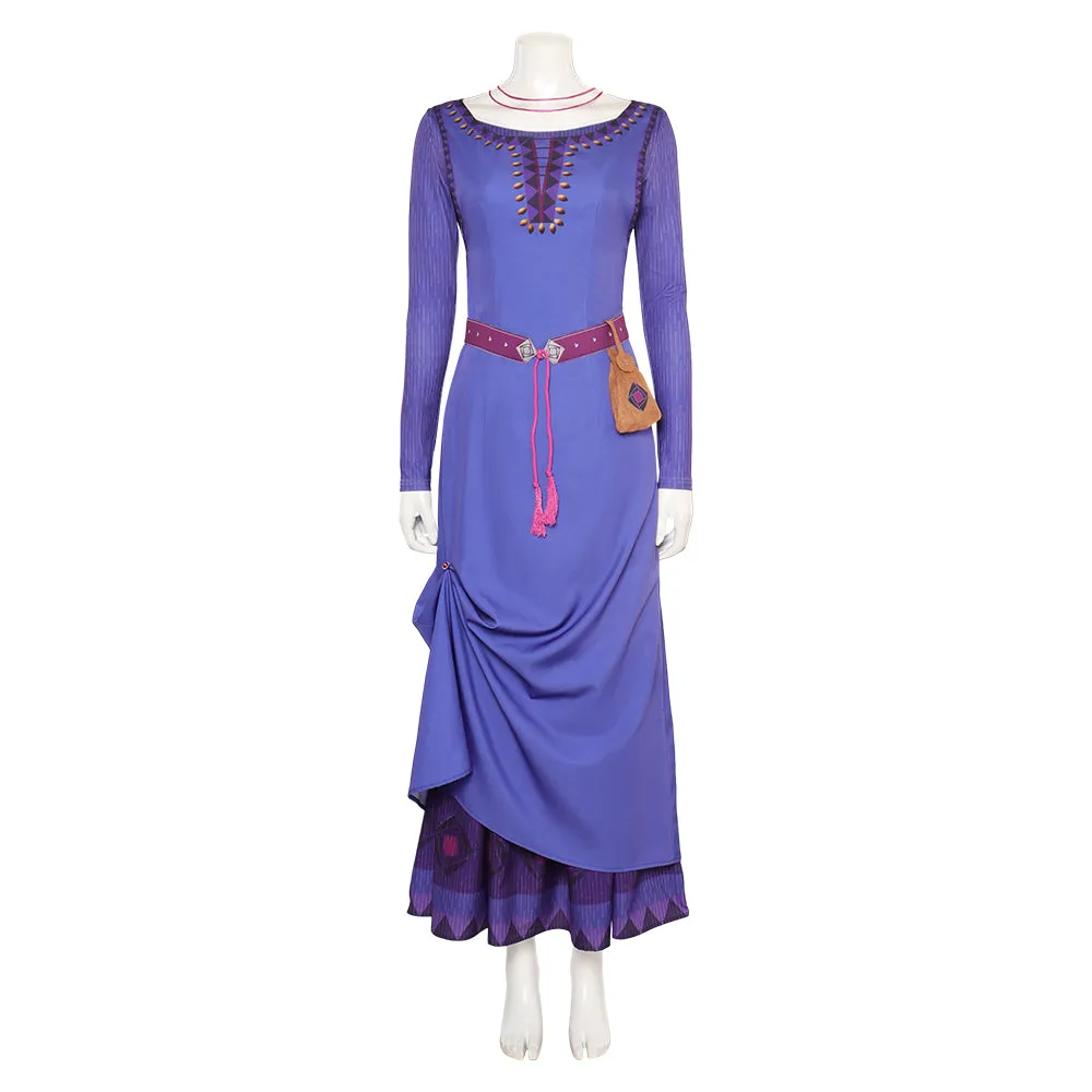 Wish Asha Cosplay Costume Dress Halloween Carnival Suit