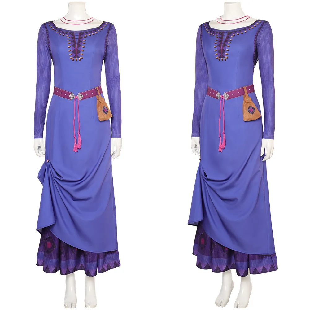 Wish Asha Cosplay Costume Dress Halloween Carnival Suit