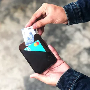 Wolf - The Eminence A leather Cardholder - Brown Color