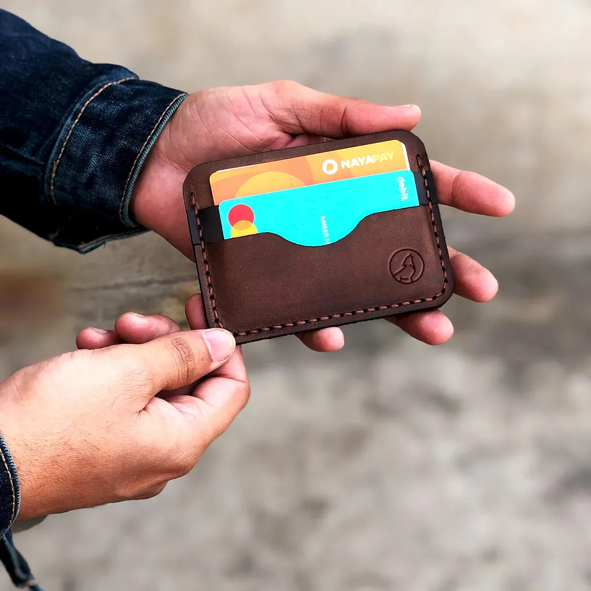 Wolf - The Modernist A Leather Cardholder Wallet - Brown Color