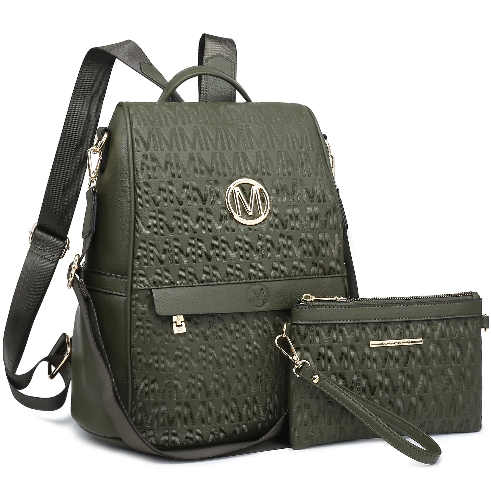 Women Fashion Backpack Purse Signature Anti-Theft Rucksack Bag
