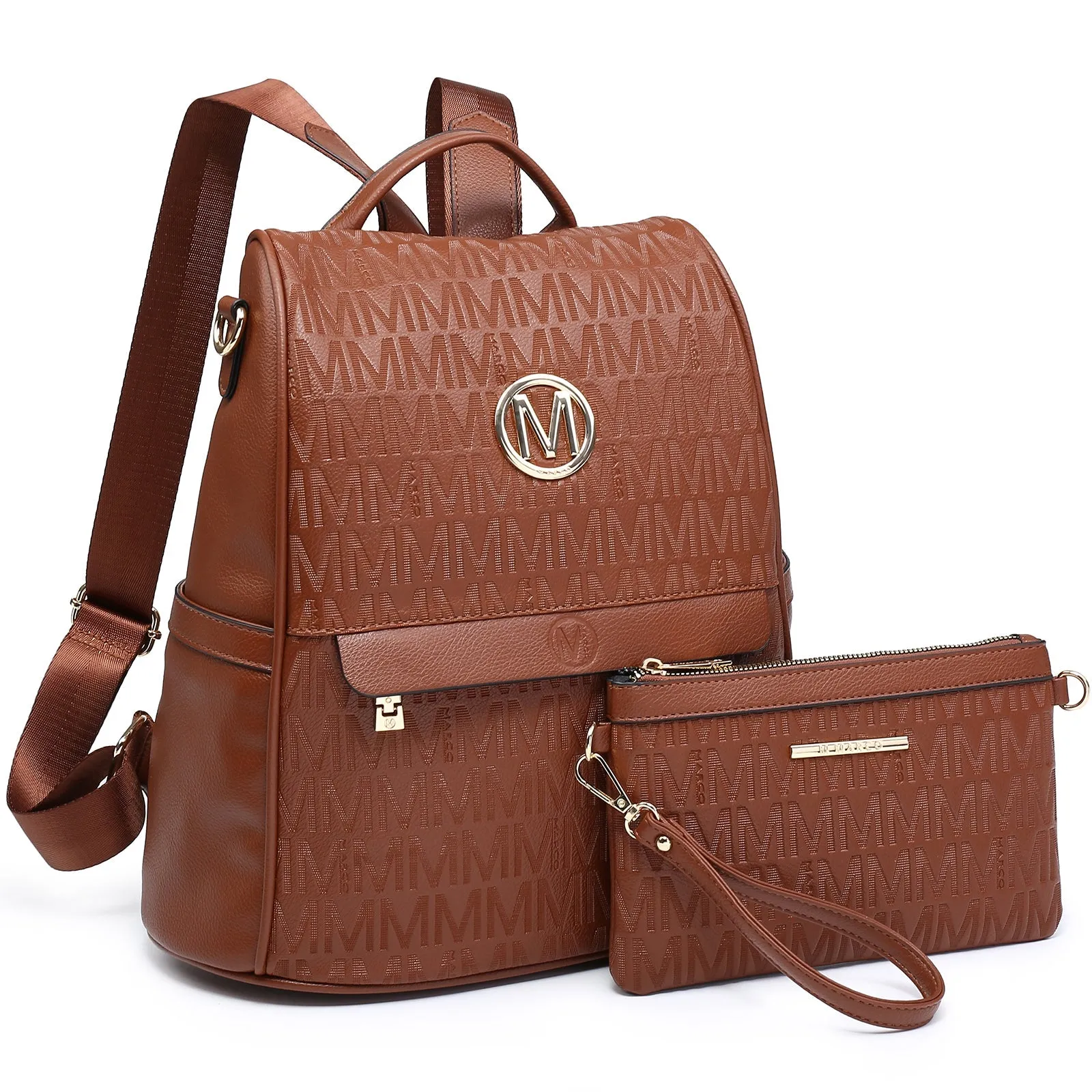 Women Fashion Backpack Purse Signature Anti-Theft Rucksack Bag