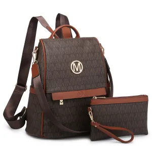 Women Fashion Backpack Purse Signature Anti-Theft Rucksack Bag