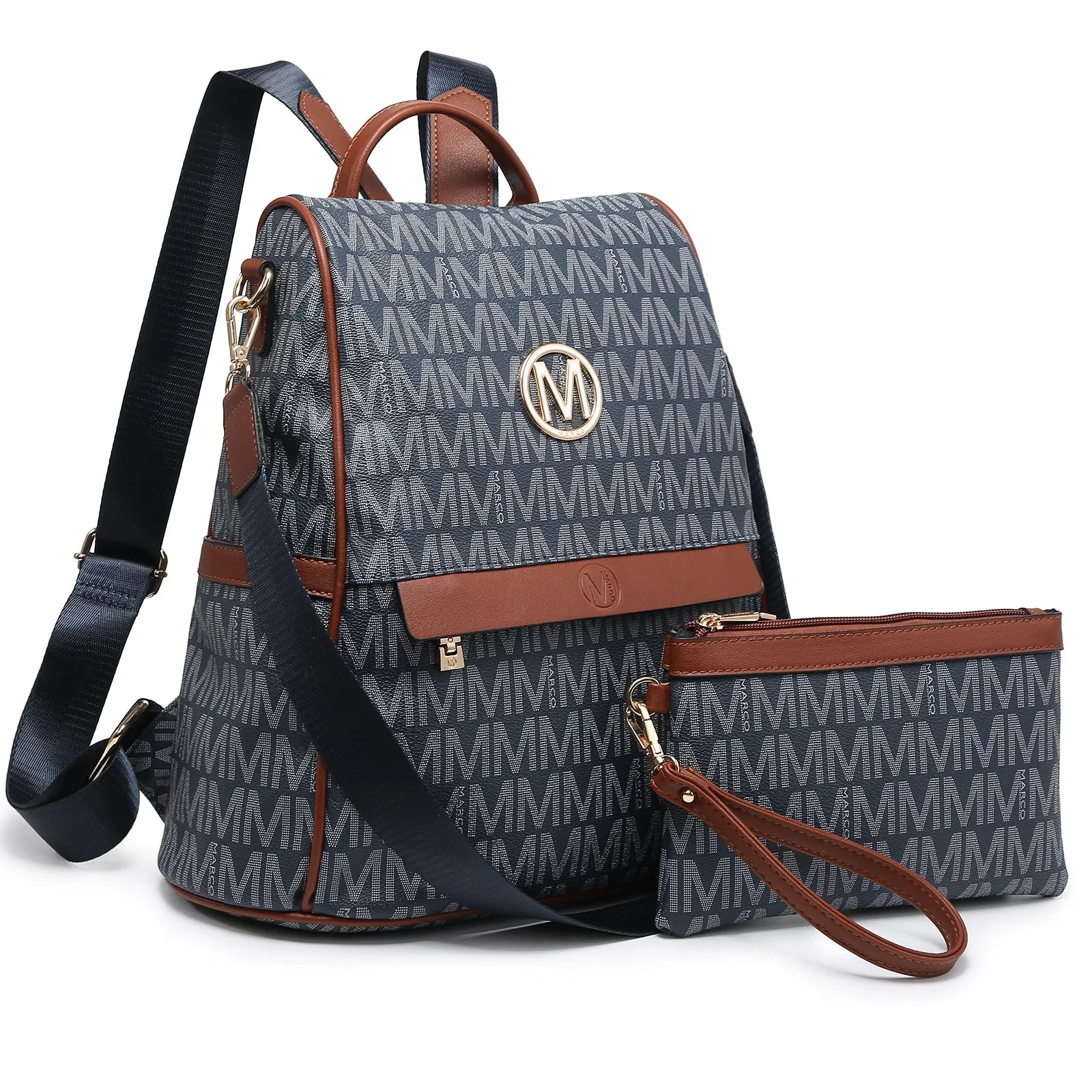 Women Fashion Backpack Purse Signature Anti-Theft Rucksack Bag