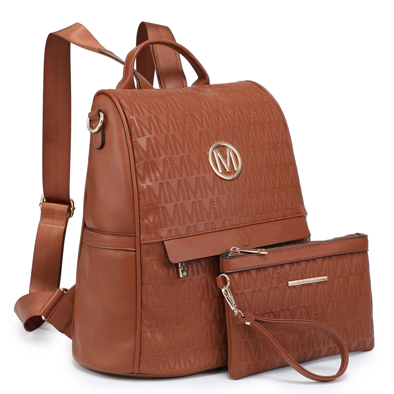 Women Fashion Backpack Purse Signature Anti-Theft Rucksack Bag