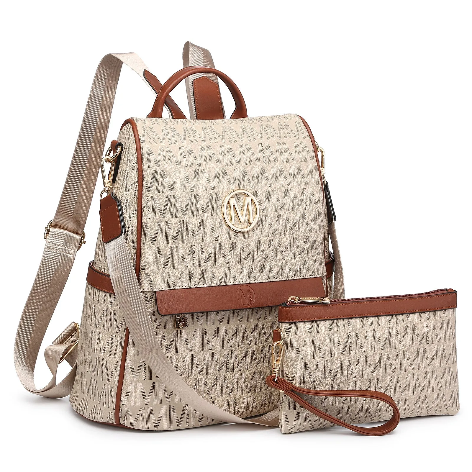 Women Fashion Backpack Purse Signature Anti-Theft Rucksack Bag