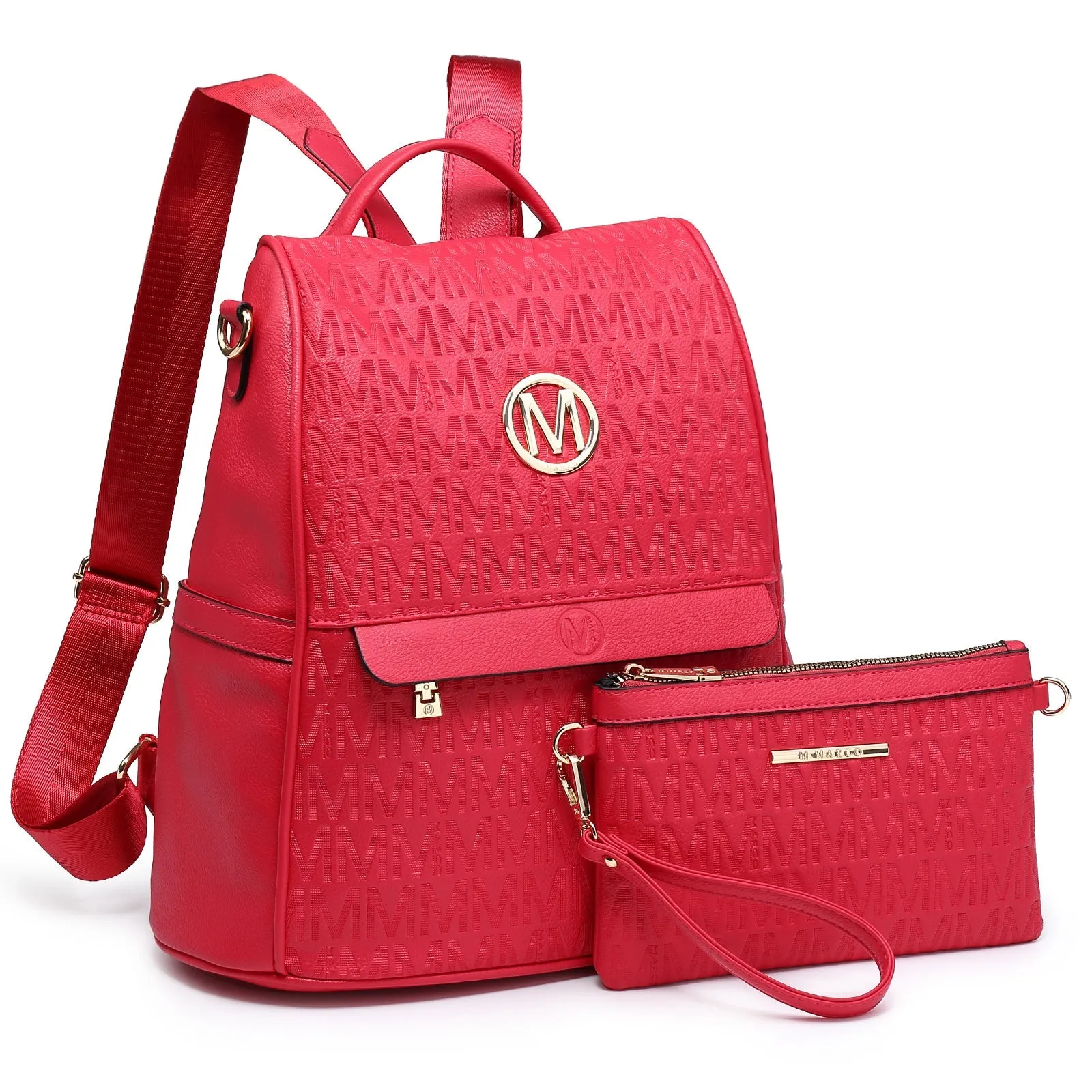 Women Fashion Backpack Purse Signature Anti-Theft Rucksack Bag