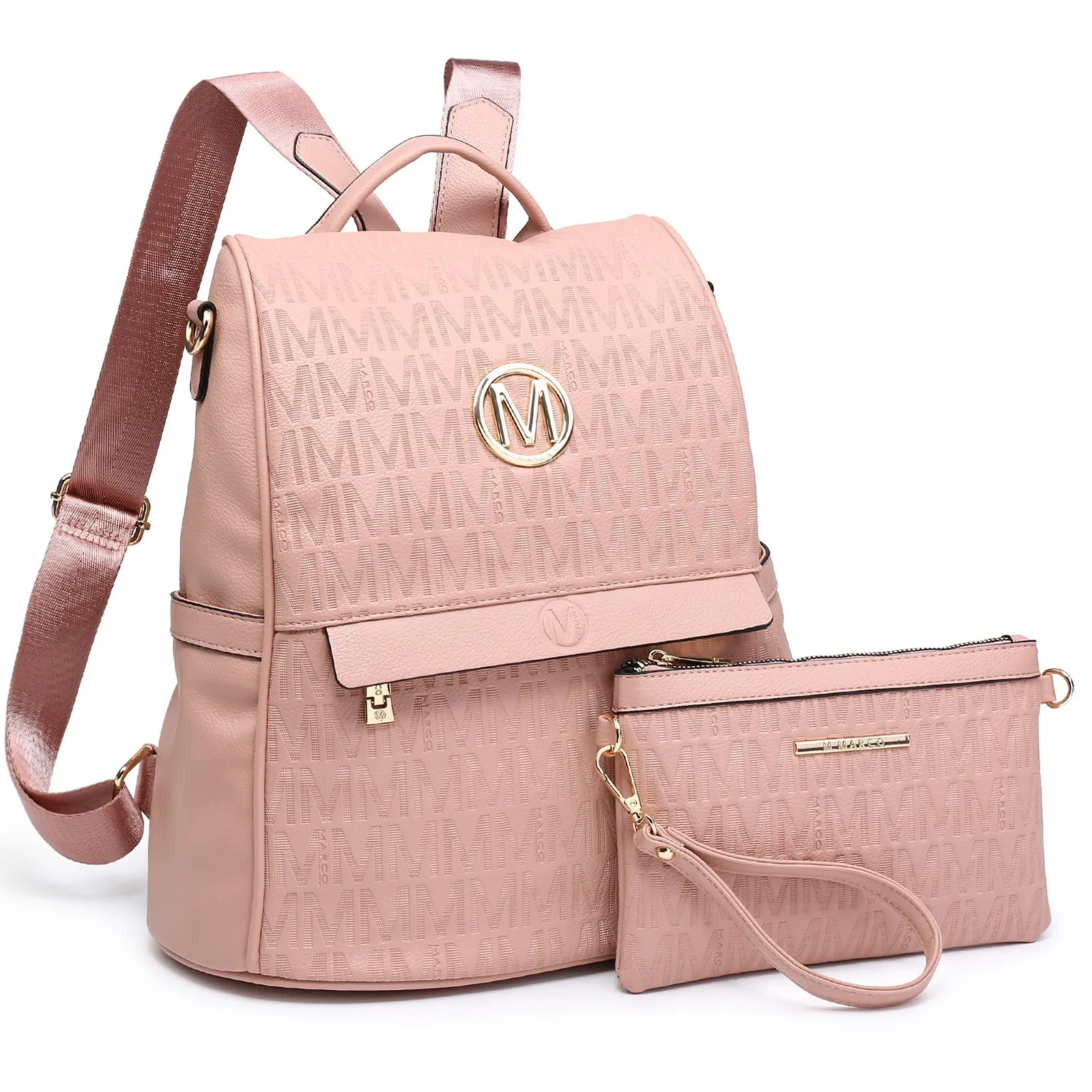 Women Fashion Backpack Purse Signature Anti-Theft Rucksack Bag