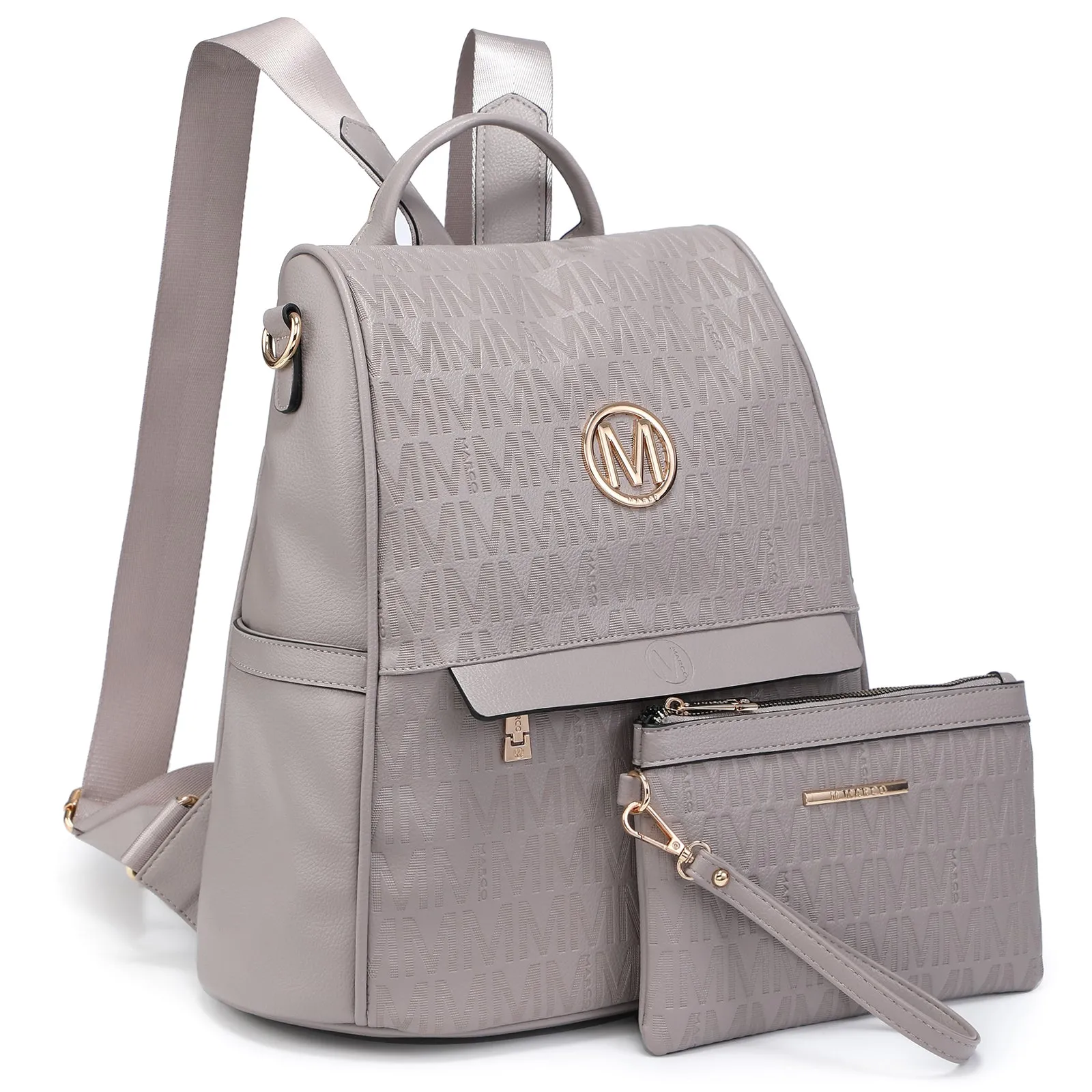 Women Fashion Backpack Purse Signature Anti-Theft Rucksack Bag