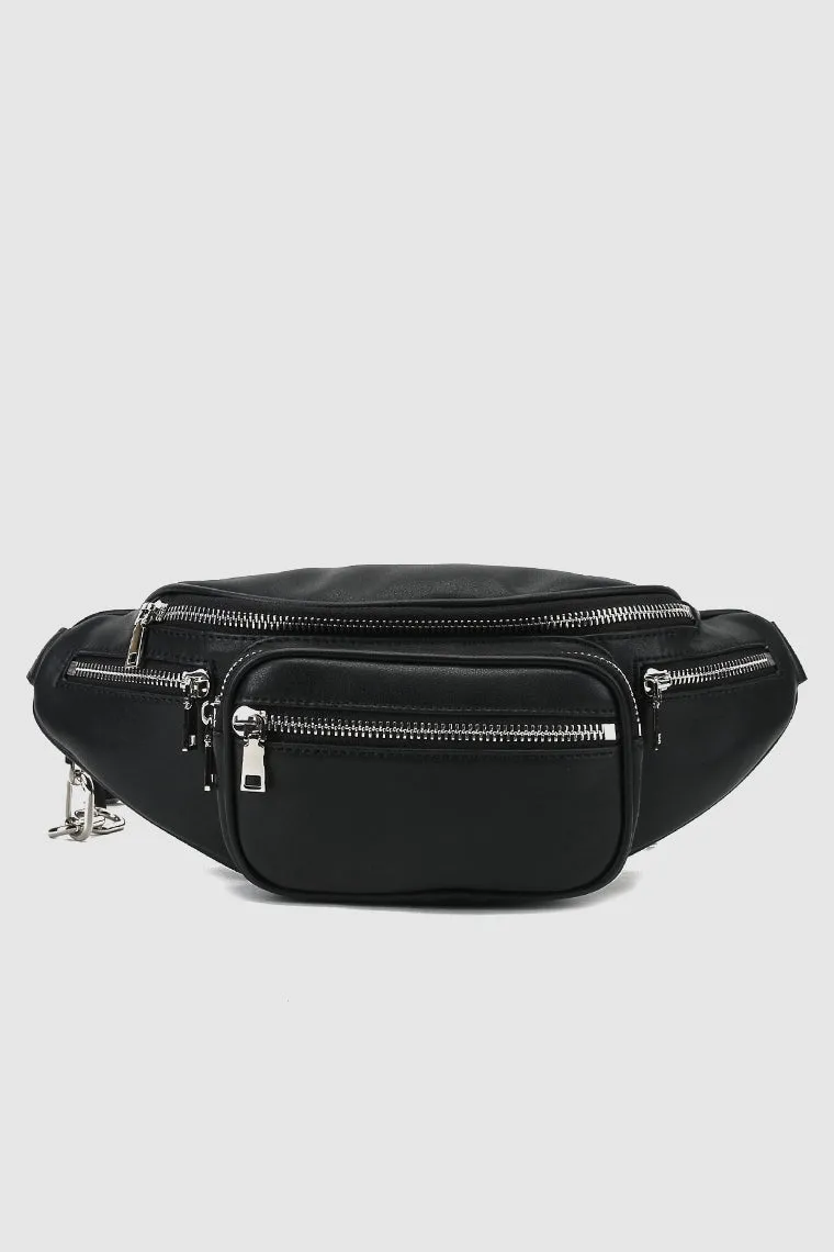Women's Attica Leather Fanny Pack Archer Chain Belt Bag Designer Waist Bag Soft Bum Bag