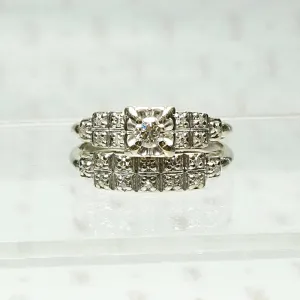 Wonderful White Gold & Diamond Wedding Set