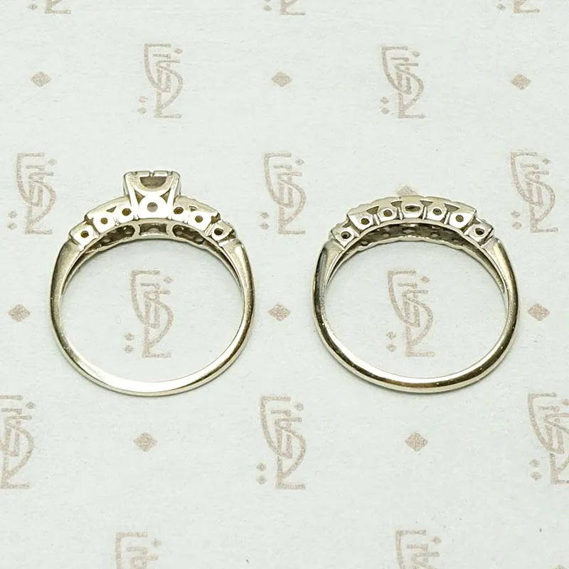 Wonderful White Gold & Diamond Wedding Set