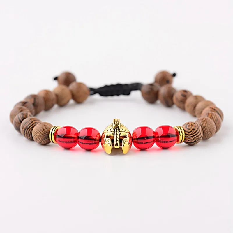 Wood Beads Cross Bracelets Onyx Meditation Prayer