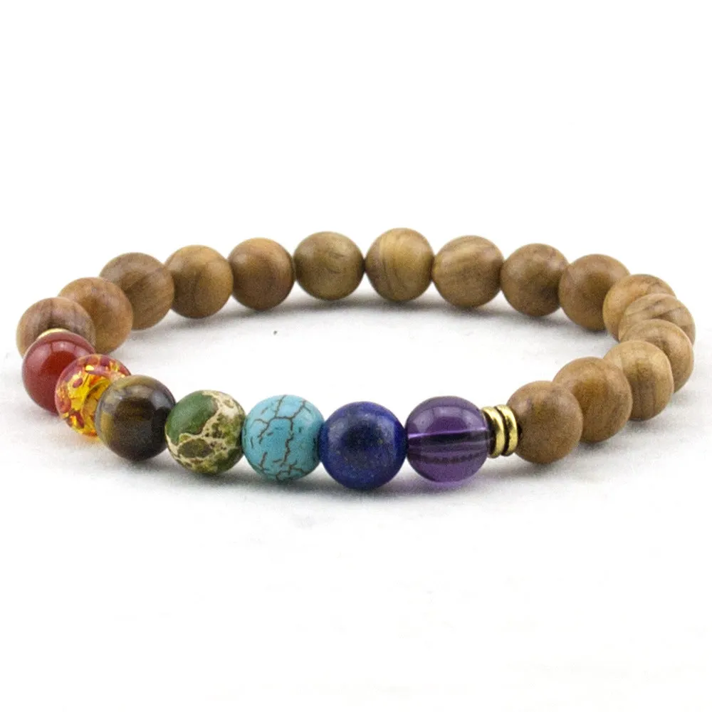 Wooden Chakra Bracelet
