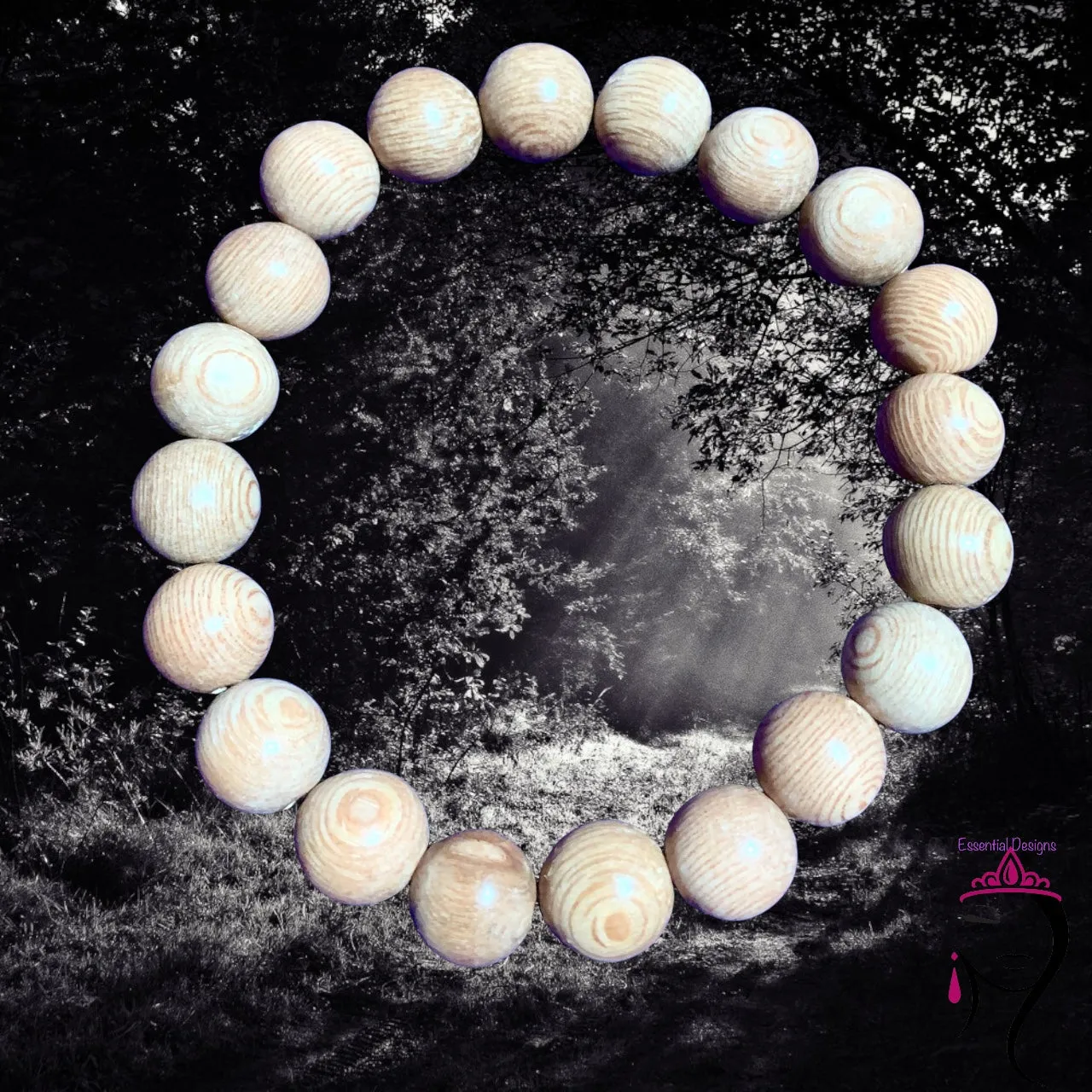 Wooden Elastic Bracelet, Size 7"  #17043