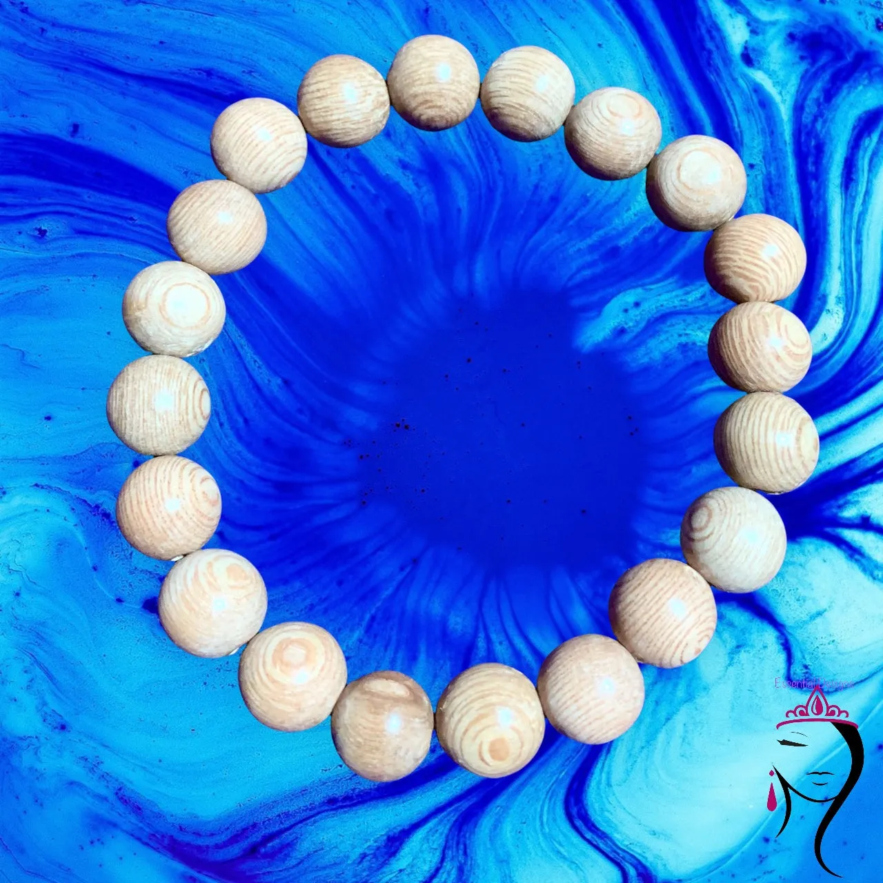 Wooden Elastic Bracelet, Size 7"  #17043