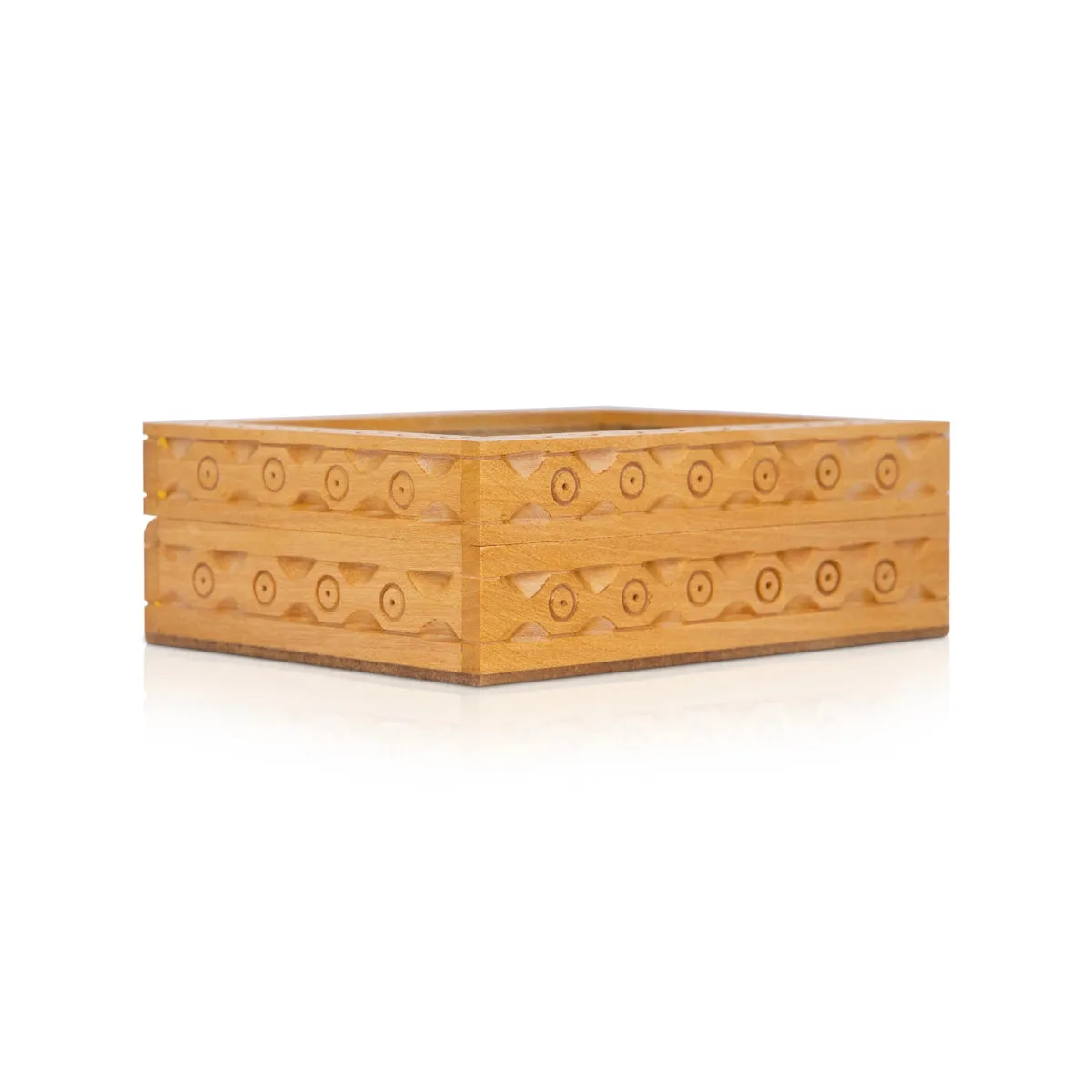 Wooden Jewellery Box - 4 x 3 Inches | Trinket Box/ Storage Box/ Gem Stone Box for Women