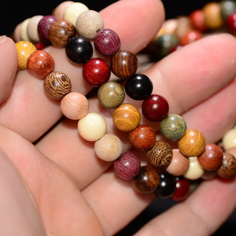 Wooden Prayer Beads Bracelet