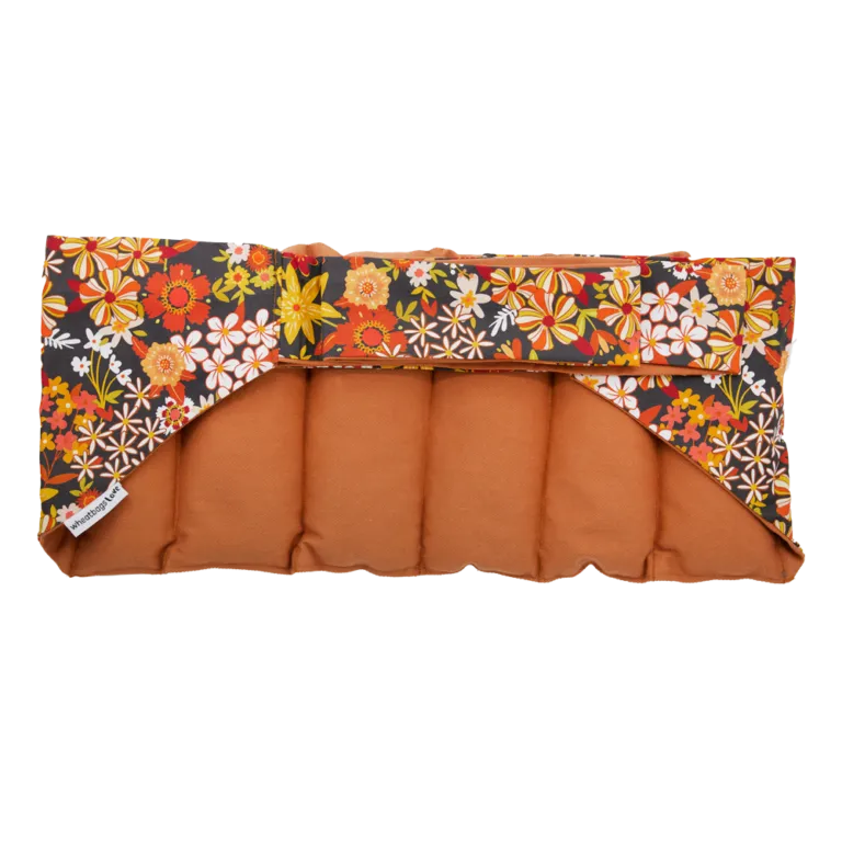 WRAP AROUND HEAT PACK - GROOVY FLOWERS BLACK