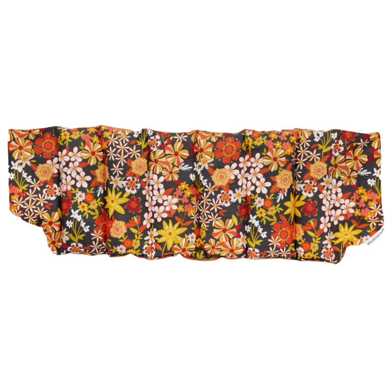 WRAP AROUND HEAT PACK - GROOVY FLOWERS BLACK
