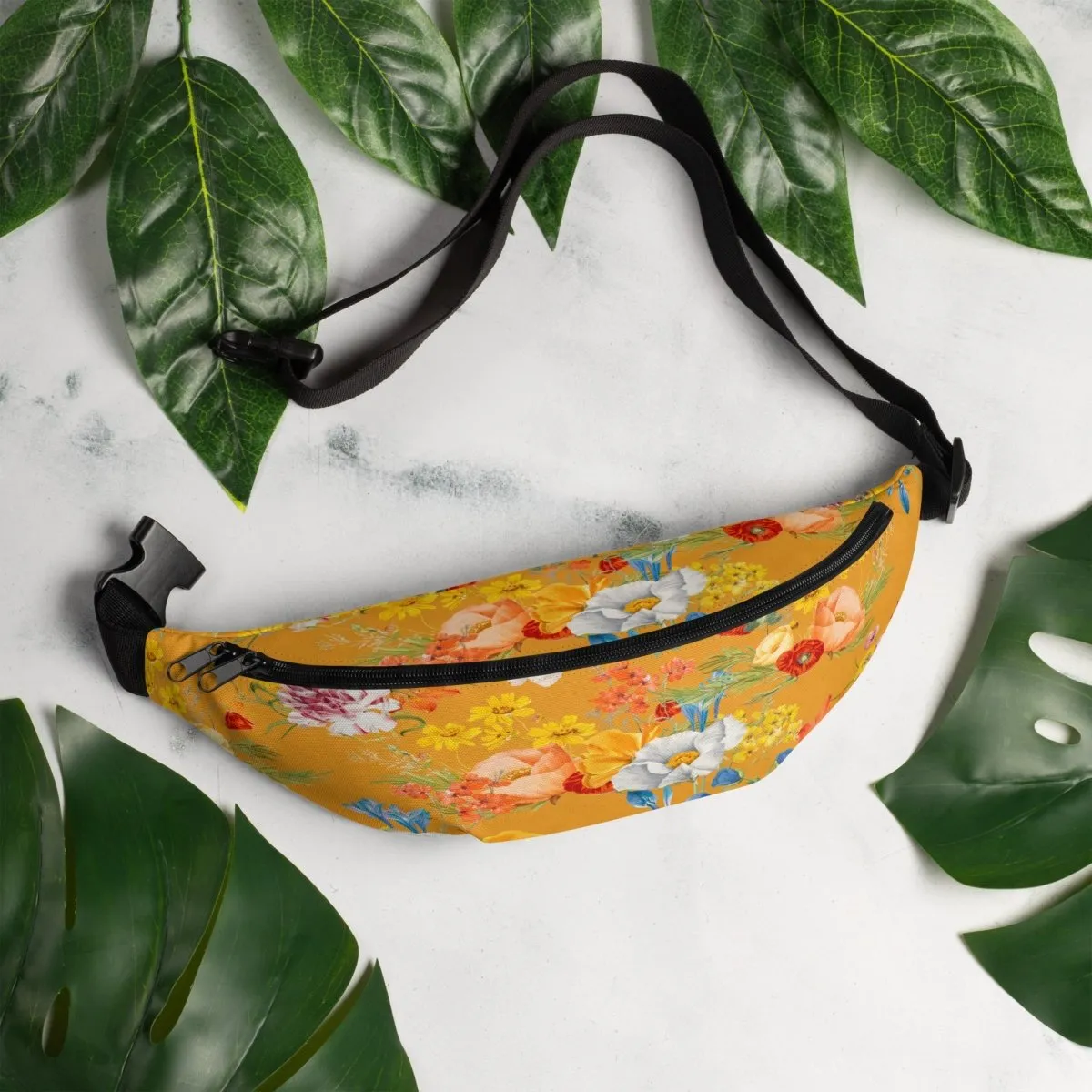 Yellow Floral Fanny Pack