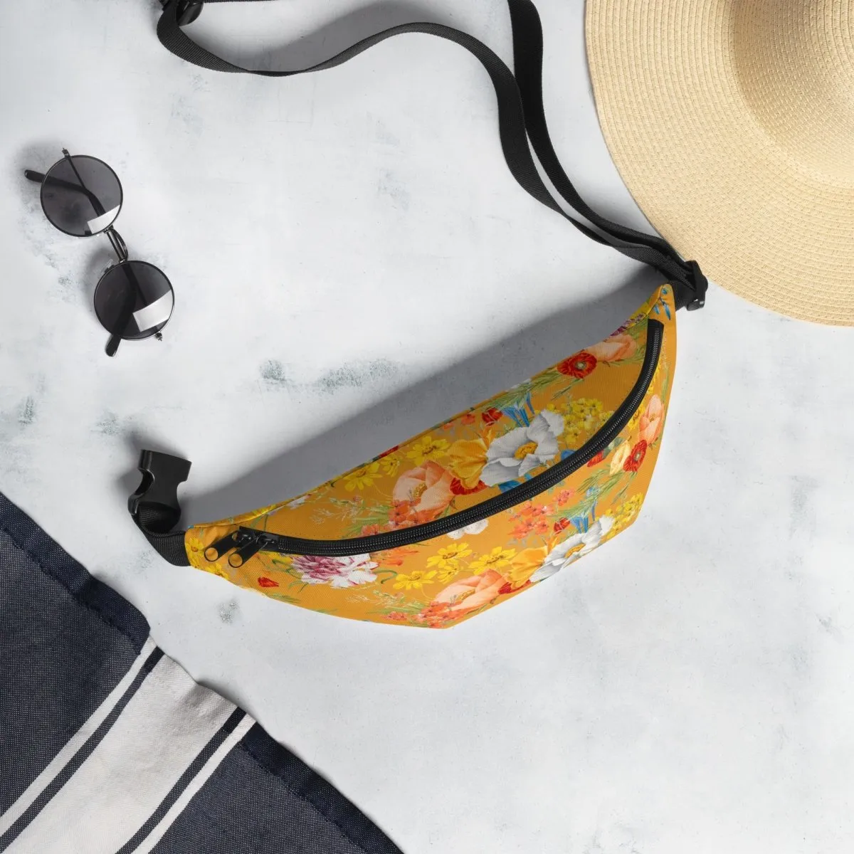 Yellow Floral Fanny Pack