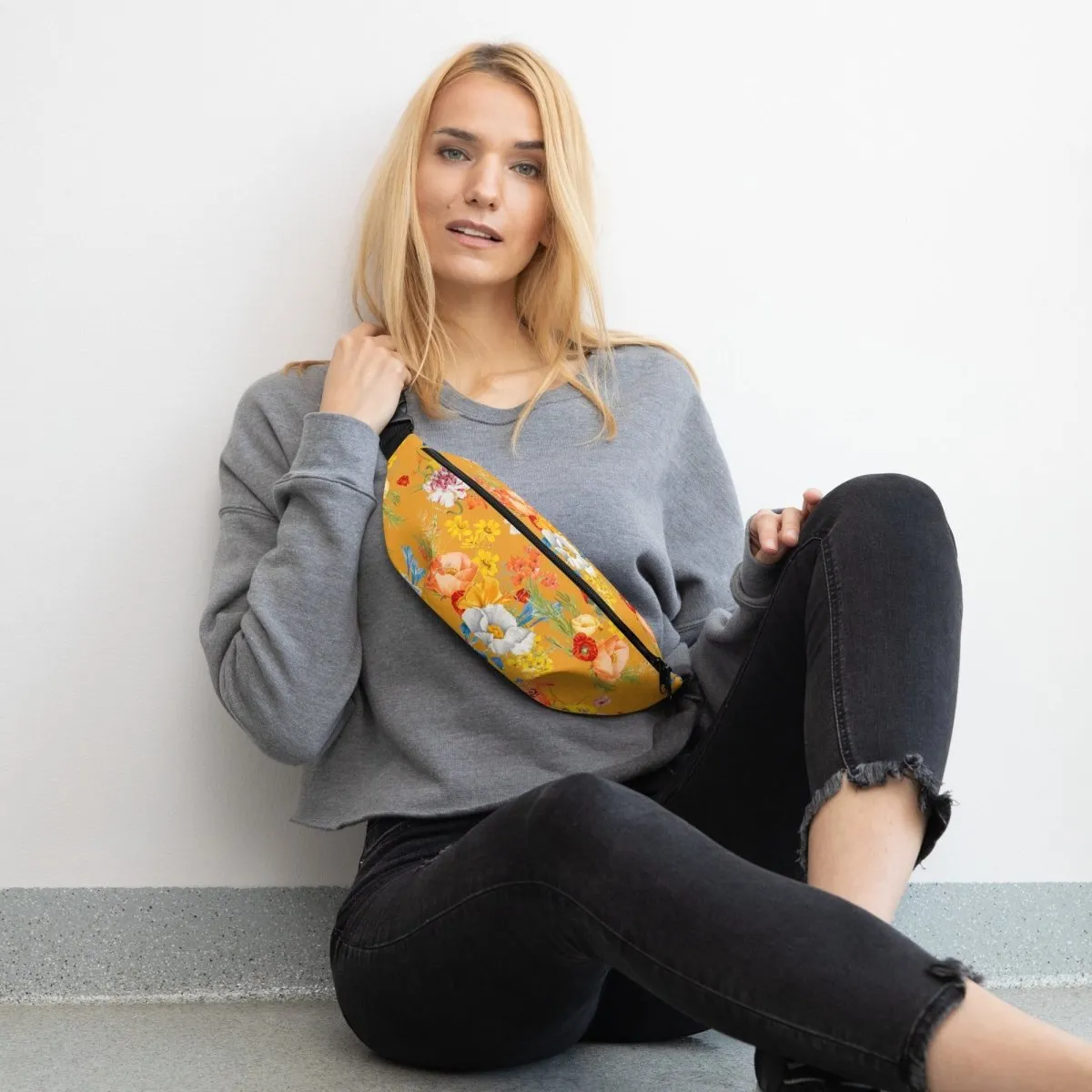 Yellow Floral Fanny Pack