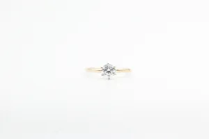 Yellow Gold Lab Grown Diamond Solitaire Engagement Ring