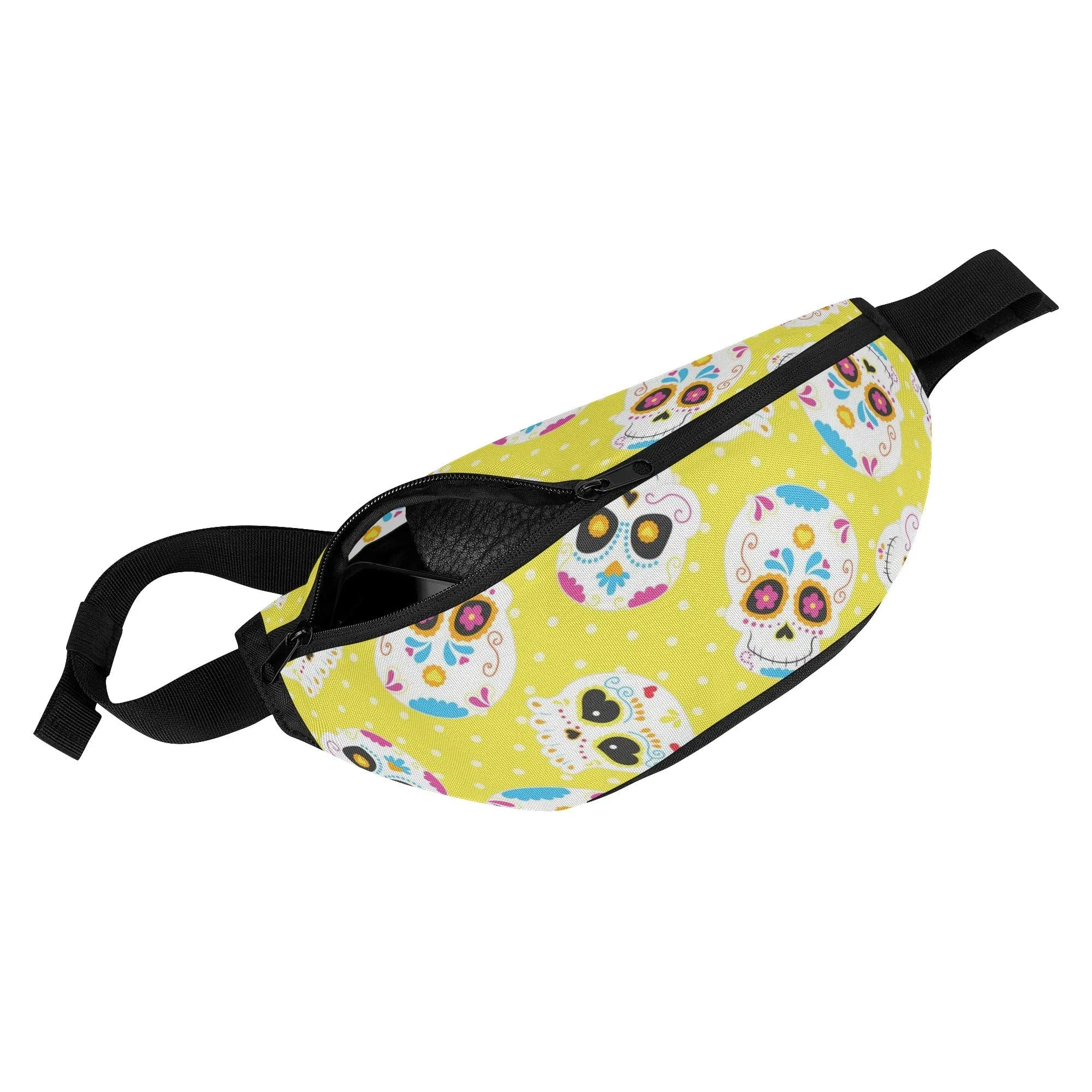 Yellow Mexican Sugar Skull Large Waist Pack